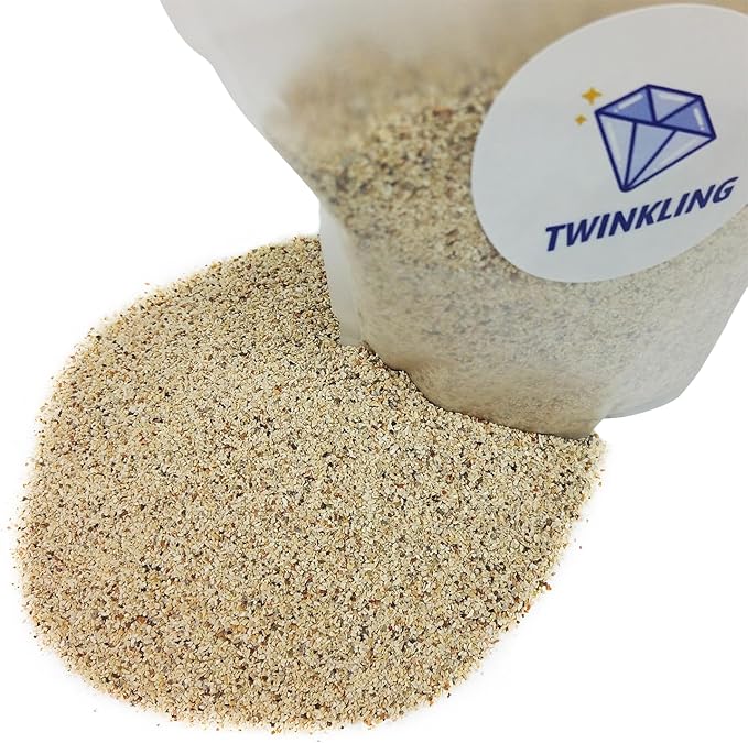 TWINKLING Silica Sand, Aquarium Sand, Horticultural Sand, Vermiculite, Coarse Sand for Plants, Fire Pit, Aquarium, Fish Tank, Resin Art, DIY Craft, Vase Filler, Home Decor, 410g/14.5oz (30-60 Mesh)