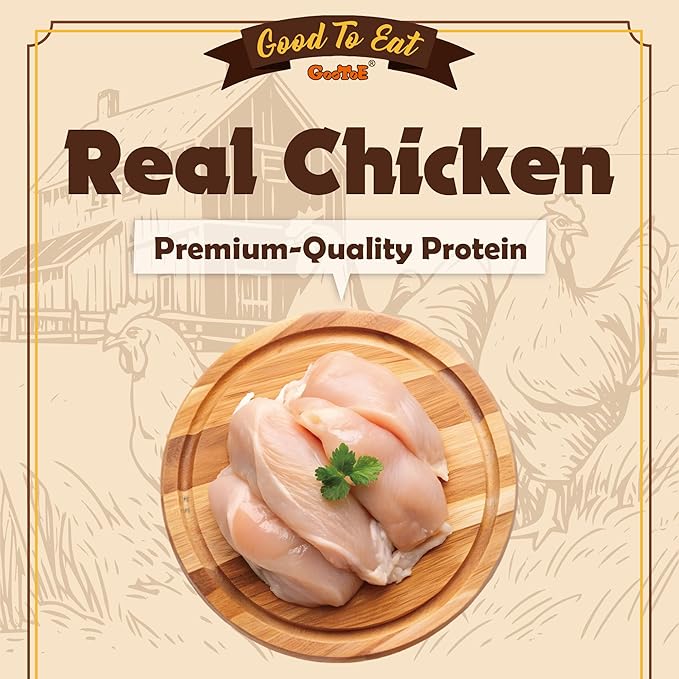 Gootoe Soft Chicken Breast Strips 1 lb, Dog Treats, All Natural, Grain-Free, High-Protein, Healthy & Easily Digestible, Soft Texture