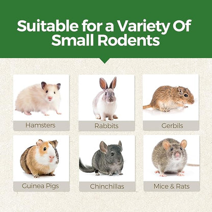 TEEWY 4PCS Guinea Pig Toys, Hamster Chew Toys, Natural Plant-Based Guinea Pig, Hamster, Rat & Chinchilla Toys for Teeth Grinding and Play