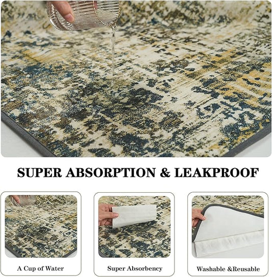 Qeils Washable Pee Pads for Dogs, 2 Pack Reusable Puppy Pads 36"x41" Super Absorbent Leakproof Dog Training Pads, Non-Slip Potty Pads for Floor, Crate, Couch, Whelping Pads Litter Mat Puppy Supplies