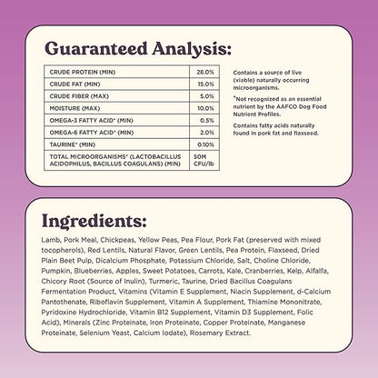 Bundle x Joy Brave Probiotic Dog Food Dry, Lamb, 4lb Bag, Allergy and Gut-Friendly Adult Kibble for Digestive Health with Grass-Fed Lamb, 20 Plant Based Superfoods, Poultry and Grain Free