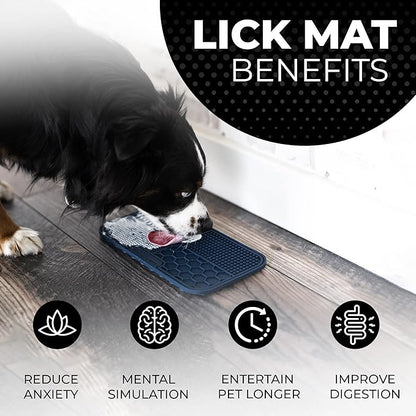 Pup Culture Dog Lick Mat for Dogs, Feeding Pad for Anxious Pets Plus 4 Different Puzzles for Mental Stimulation for Dogs - Supports Mental, Dental, and Digestive Health, Bite Resistant and Heavy Duty