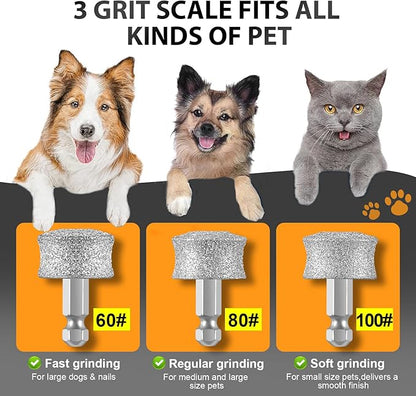 Dog Nail Grinder Replacement Head-Integrated Grinding Head for Casfuy and Most Brands, Highly Efficient, Safe and Durable (3pcs)