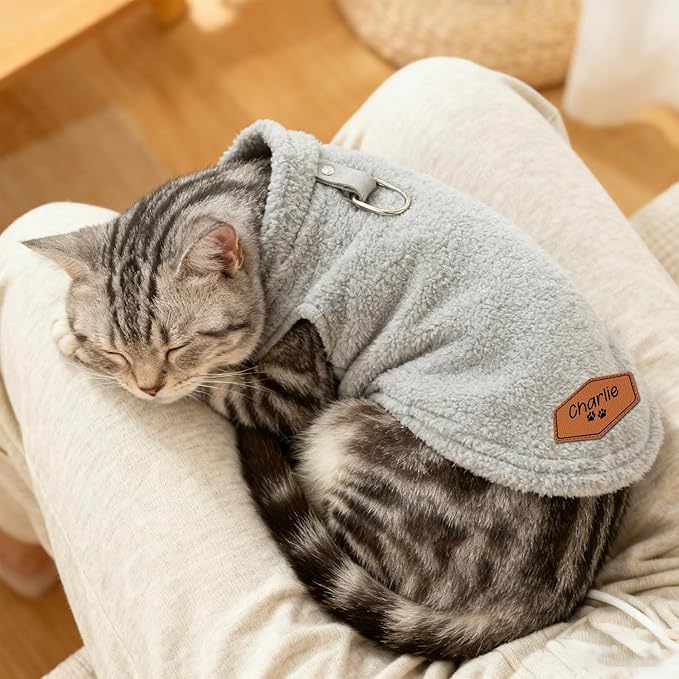 Personalized Dog Sweater, Custom Cats Winter Wear Sweaters, Personalized Boy Girl Dogs Cats Plaid Clothes, Birthday Christmas Party Gifts for Puppy Kitty