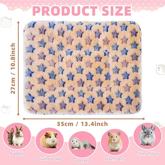 YedsIntu 2 Pcs Guinea Pig Bed, Washable Rabbit Bunny Bed Mat Warm Small Animal Bed Pad Guinea Pig Pillow Pet Bed Mat for Chinchilla Hedgehog Ferret (13.7" x 10.6")
