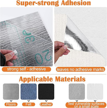 Cat Scratch Furniture Protector - 100" x 13.8" Trimmable Self-Adhesive Cats Claws Scratch Pads, DIY Cat Climbing Couch Protector for Scratch Post Cat Tree Replacement Indoor (Cream White)