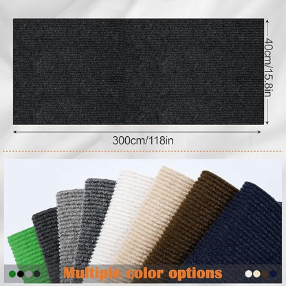 Cat Scratch Furniture Protector - 118" x 15.8" Trimmable Self-Adhesive Cats Claws Scratch Pads, DIY Cat Climbing Couch Protector for Scratch Post Cat Tree Replacement Indoor (Black)