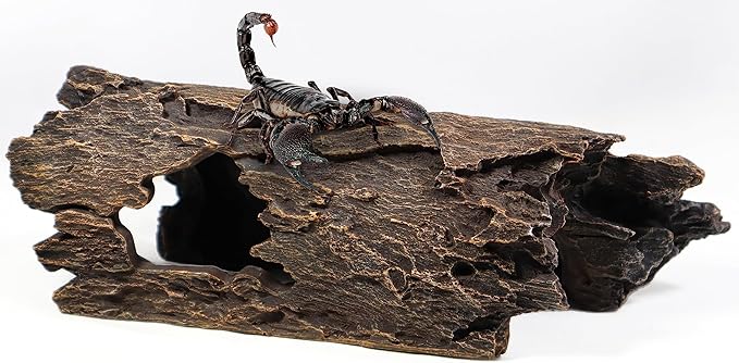 Fish Tank Decorations - Large Aquarium Decorations Air Bubbler Tree Fish House for Betta Hideout Caves Buddha Decor Temple Ruins Arched Betta Fish Accessories Reptile House Shelter Decor (Wood A-L)