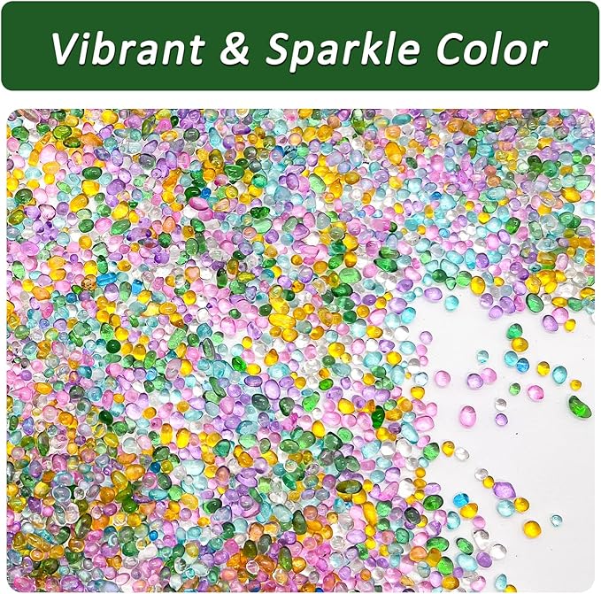 BXI 2.2 Lbs Small Aquarium Substrate Gravel Sand, Polished Smooth Fish Tank Gravel, Colorfast Uncoated Vibrant Blue Sea Glass, Decorative Stones for Vase Fillers, Fairy Garden, Potted Plants