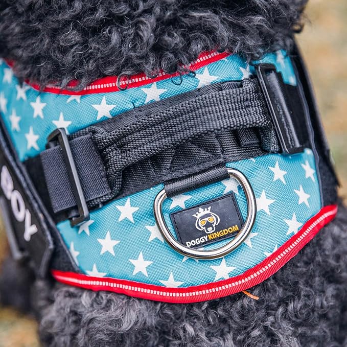 Non Pull Dog Harness with Patch Panels and Handle, Adjustable, Reflective, No Choke, Heavy Duty Easy On Service Dog Vest Harnesses for Medium Large Small Sized Dogs - Camouflage Pink, L