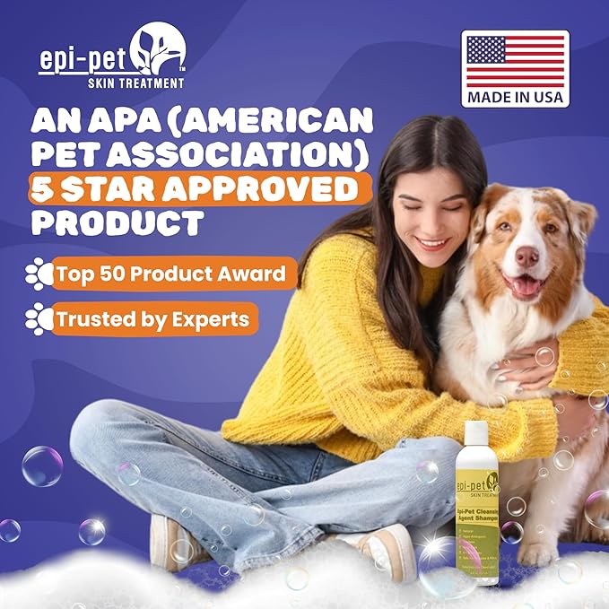Epi-Pet Cleansing Agent Pet Shampoo, 8 oz, White and Green (80518)