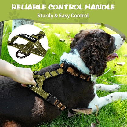 Dog Harness,Adjustable No Pull Dog Harness,Y-Shaped Design,Buckle-Neck Balance Harness with Reflective, Ideal for Dog Training Hiking, Easy Walk Harness,Durable High-Tensile Nylon Blown-M