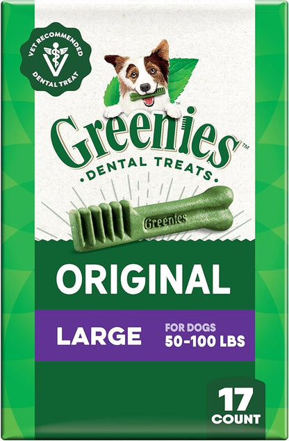 Greenies Original Large Dental Dog Treats, 27 oz. Pack (17 Treats)