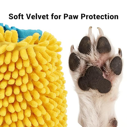 ETIAL 2-in-1 Dog Paw Cleaner & Dryer Cup with Built-In Towel, Portable Pet Foot Cleaning Washer for Mud, Dirt, Sand, and Water, Machine Washable, Foldable Design for Travel (L)