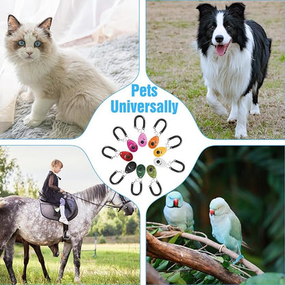 30pcs Dog Training Clickers with Wrist Strap,Multicolor Pet Training Clicker Cat Clicker Bird Clickers for Dogs Cats Horses Birds Behavioral Training Accessories