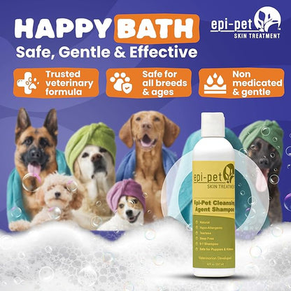 Epi-Pet Cleansing Agent Pet Shampoo, 8 oz, White and Green (80518)