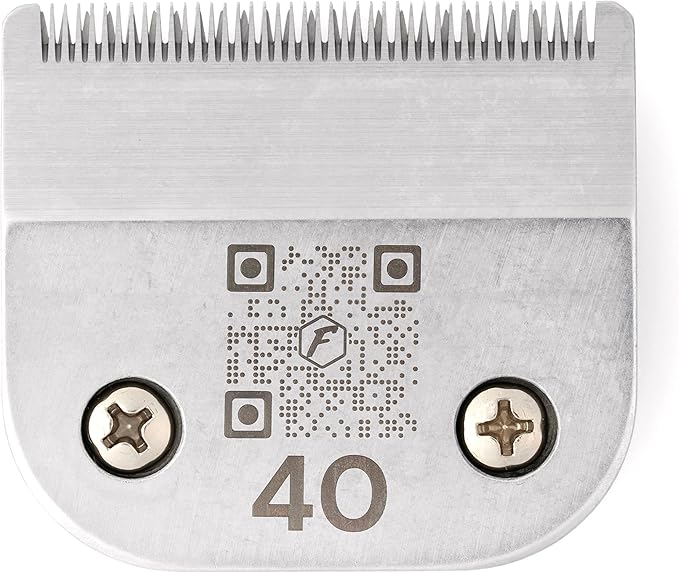 Fresh 40 Dog Grooming Blade, 1/100" (0.25 mm) Cut, Fits Andis, Oster, Wahl A5 Detachable Clippers, High-Carbon Steel with Chrome Coating, Ultra-Close Blade for Surgical Preps or Detail Work