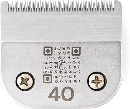 Fresh 40 Dog Grooming Blade, 1/100" (0.25 mm) Cut, Fits Andis, Oster, Wahl A5 Detachable Clippers, High-Carbon Steel with Chrome Coating, Ultra-Close Blade for Surgical Preps or Detail Work