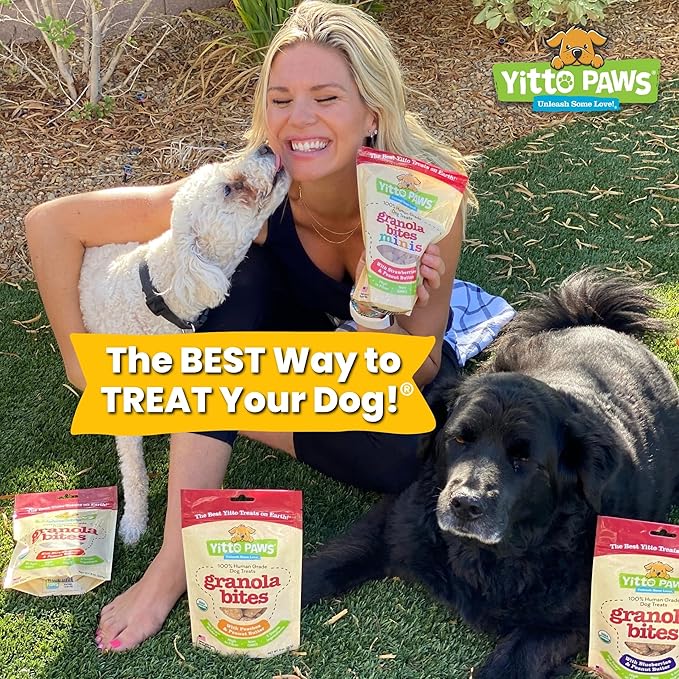 Mini Organic Dog Training Treats – Crunchy, Low Calorie Dog Biscuits with Strawberry & Peanut Butter – Vegan, Human-Grade, No Sugar Added, Made in USA for Small Dogs & Puppies, (8 oz)