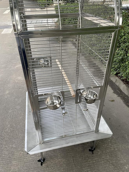 BMWPET SUS201 Stainless Steel PLAYTOP Style Bird CAGE Parrot CAGE 24"X22"X60"