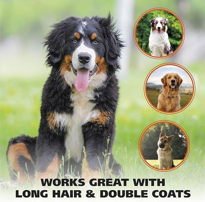 Wahl Premium Patented Dual Level Sensitive Skin Pet Slicker – Ergonomic handle makes Deshedding, Grooming and Brushing Comfortable for you and your Dog or Cat - 858500