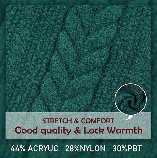 Dog Sweater, Green Knit Dog Sweater for Christmas, Thermal Knitted Dog Fall Clothes, Thanksgiving Dog Costume, Soft DogTurtleneck Sweater for Medium Size Dog Schnauzer, Bichon Frise, PeacockGreen M