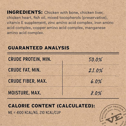 Vital Essentials Freeze-Dried Raw Chicken Crunchy Mini Nibs | Complete Meal or Mixer Dog Food | 5.5 oz