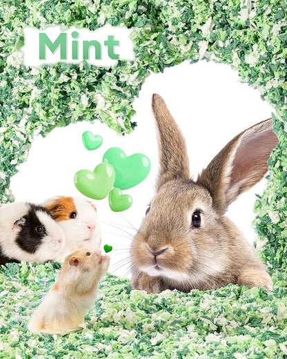 BUCATSTATE Hamster Bedding 70L, 99% Dust-Free Guinea Pig Paper Bedding Odor Control Paper Bedding, Cozy Small Animal Bedding for Rabbit Rat Syrian Dwarf Hamsters Gerbils (Mint)