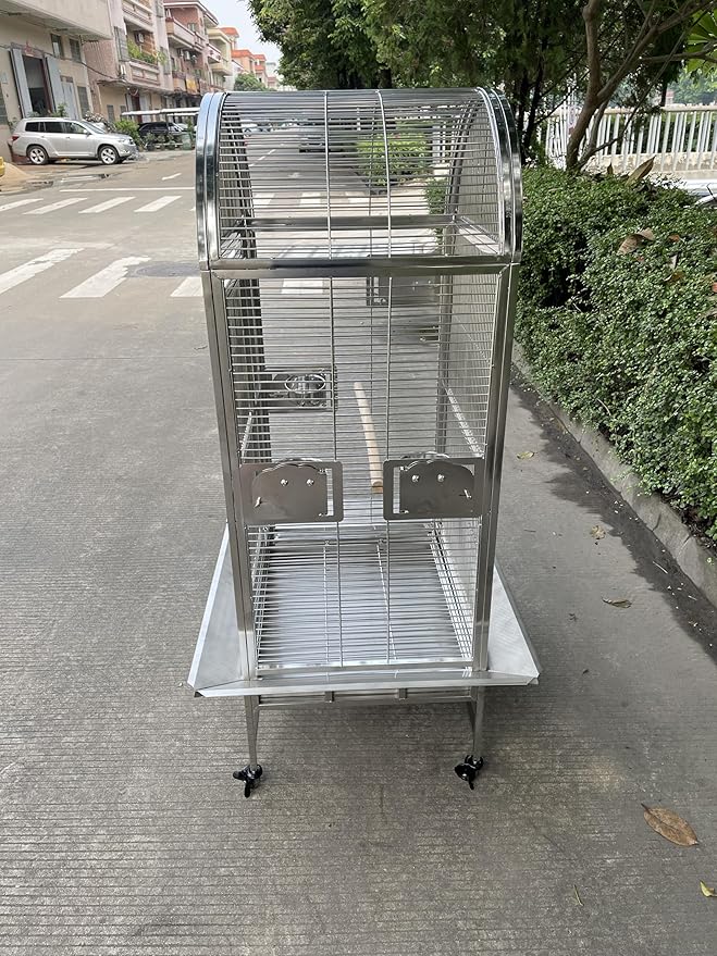 BMWPET SUS201 Stainless Steel PLAYTOP Style Bird CAGE Parrot CAGE 24"X22"X60"