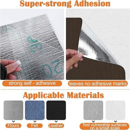 Cat Scratch Furniture Protector - 118" x 15.8" Trimmable Self-Adhesive Cats Claws Scratch Pads, DIY Cat Climbing Couch Protector for Scratch Post Cat Tree Replacement Indoor (Brown)