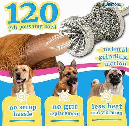 Diamondg Dog Nail Grinder Bits, 2 Pack - Compatible with Dremel, Diamond Bits for Pet Nails, Ideal for Small and Large Dogs (Standard Little Lola & Standard Big Casey)