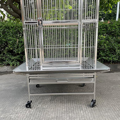 BMWPET SUS201 Stainless Steel PLAYTOP Style Bird CAGE Parrot CAGE 24"X22"X60"