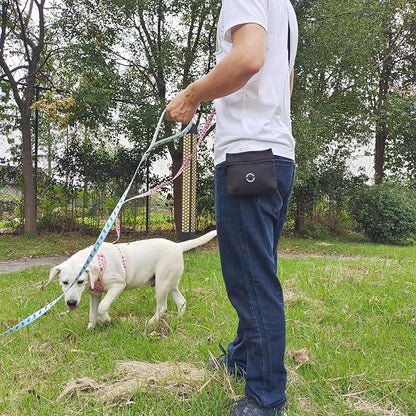 COOWONE Dog Treat Pouch with Pet Training Clicker, Detachable Dog Puppy Training Treat Bag, 900D Oxford Cloth Magnetic Closure Small Dog Poop Bag Holder for Travel or Outdoor Use