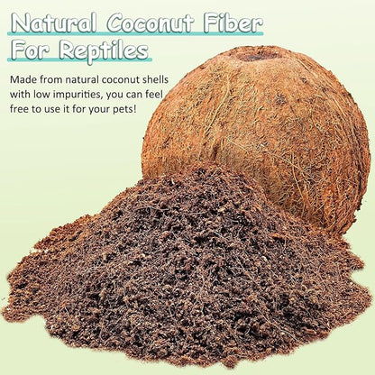 VCEPJH Loose Coconut Fiber Substrate 3 Pack Natural Coco Coir Reptile Bedding Tortoise Substrate Soil Habitat Accessories for Tarantula Snake Bearded Dragon Spiders Hermit Crabs