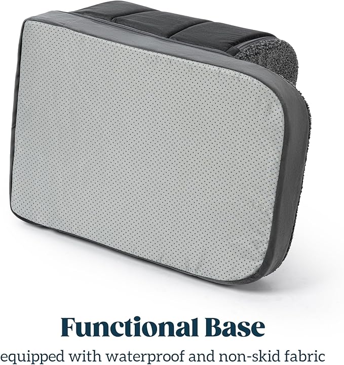 Indoor Dog House - Orthopedic Dog Tent Bed w/Egg-Crate Foam - Pet Bed with Cover Cave - Waterproof Lining - Nonskid Bottom, Ideal for Medium Breeds & Fits 30-Inch Crate - 29"x18"