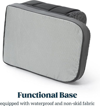 Indoor Dog House - Orthopedic Dog Tent Bed w/Egg-Crate Foam - Pet Bed with Cover Cave - Waterproof Lining - Nonskid Bottom, Ideal for Medium Breeds & Fits 30-Inch Crate - 29"x18"