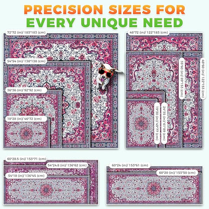 Hompet 2 Pack Super Absorbent Dog Door Mat for Muddy Paws, Washable Pee Pads for Dogs, Reusable Puppy Training Pads, Quick Dry Non-Slip Pet Entryway Rug, Leak-Proof Potty Pad for Indoor Floors 36x36