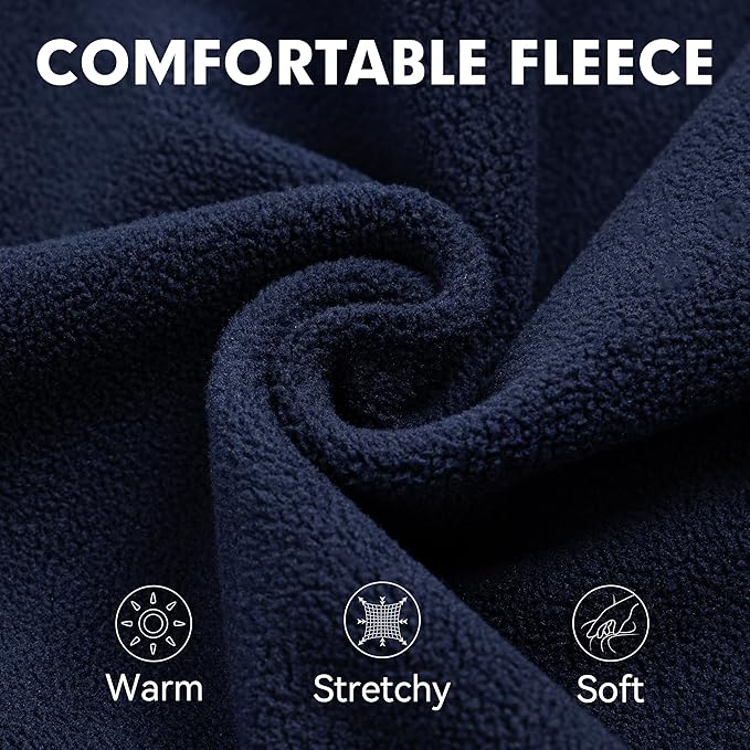 cyeollo 3XL Fleece Dog Sweater, Pullover Sweatshirt Stretchy Fleece Vest Warm Winter Fall Clothes for Large Dogs Boy Turtleneck Pet Apparel, Navy Blue XXXL