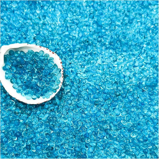 BXI 4.4 Lbs Small Aquarium Substrate Gravel Sand, Polished Smooth Fish Tank Gravel, Colorfast Uncoated Vibrant Blue Sea Glass, Decorative Stones for Vase Fillers, Fairy Garden, Potted Plants