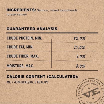 Vital Essentials Salmon Bites Dog Treats, 5 oz | Freeze-Dried Raw | Single Protein | Premium Quality High Protein Training Treats | Grain Free, Gluten Free, Filler Free