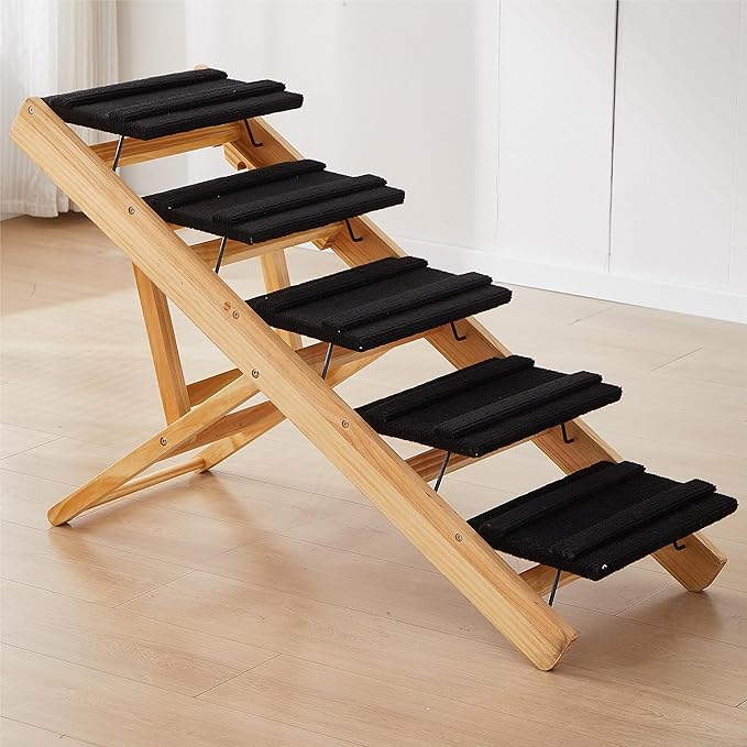 Dog Pet Stairs Steps Ramp for Bed,Dog Pet Stairs Steps for Large Dogs,Dog Pet Stairs Steps Ramp for Dogs to Get on Bed,