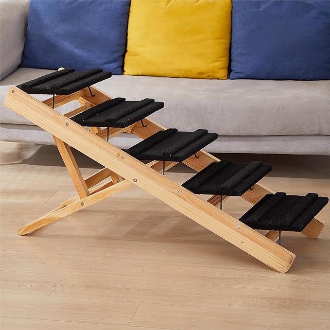 Dog Pet Stairs Steps Ramp for Bed,Dog Pet Stairs Steps for Large Dogs,Dog Pet Stairs Steps Ramp for Dogs to Get on Bed,