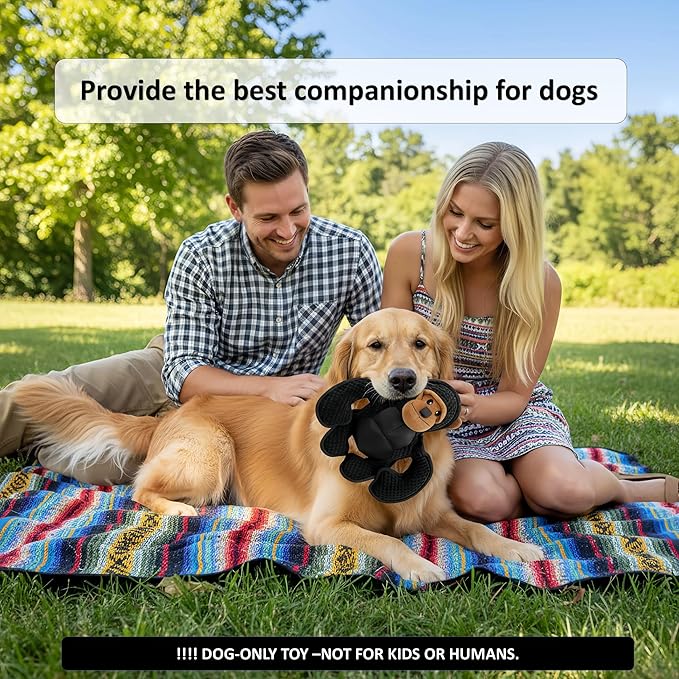 Plush Stuffed Squeaky Dog Toys, Tough Dog Toy Large Breed, Dog Chew Toys for Large Dogs,Chew Dog Toys to Keep Them Busy,11" x 11" Gorilla