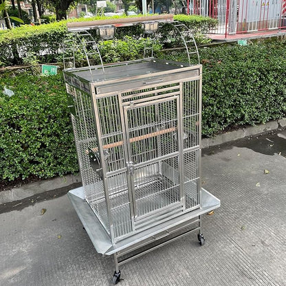 SUS201 Stainless Steel PLAYTOP Style Bird CAGE Parrot CAGE 24"X22"X60"