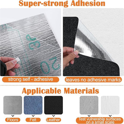 Cat Scratch Furniture Protector - 78.7" x 15.8" Trimmable Self-Adhesive Cats Claws Scratch Pads, DIY Cat Climbing Couch Protector for Scratch Post Cat Tree Replacement Indoor (Black)