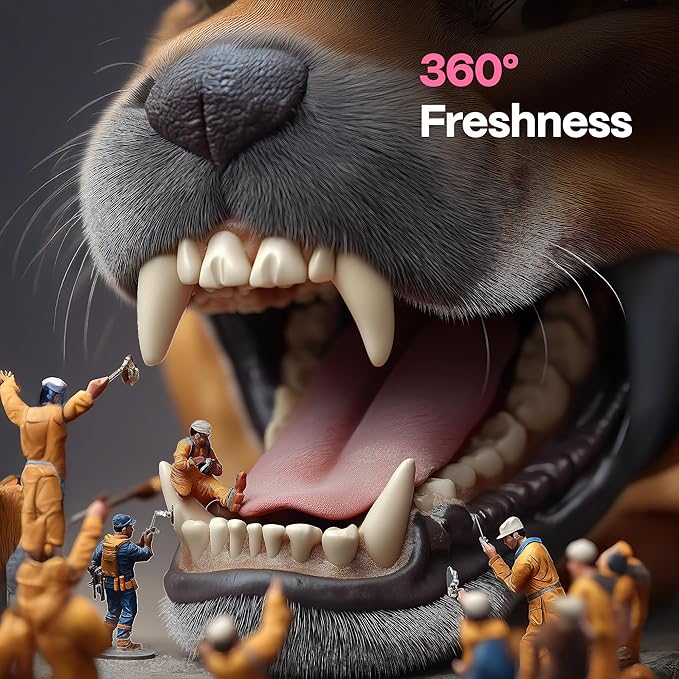 DOCO Dog Teeth Cleaning Wipes Dental Finger Wipes for Cats & Dogs Remove Plaque & Tartar, Freshen Breath, No Rinse, Easy & Effective Pet Tooth Cleaning Kit for Oral Care (Bacon Flavor, 50 Count)