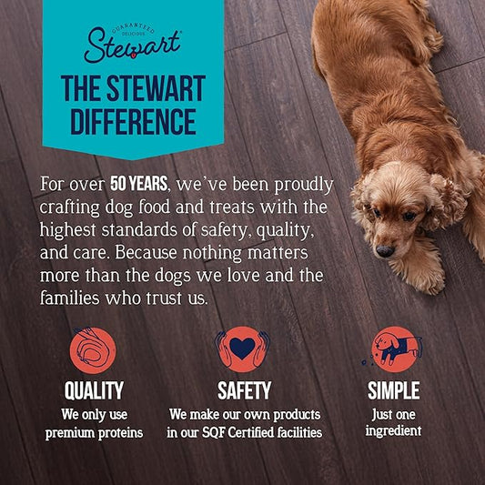 Stewart Beef Liver Dog Treats, 14 oz, ~315 Pieces, Freeze Dried Raw, Single Ingredient, 50% Protein Training Treats or Meal Topper in a Resealable Tub, Grain Free, Gluten Free
