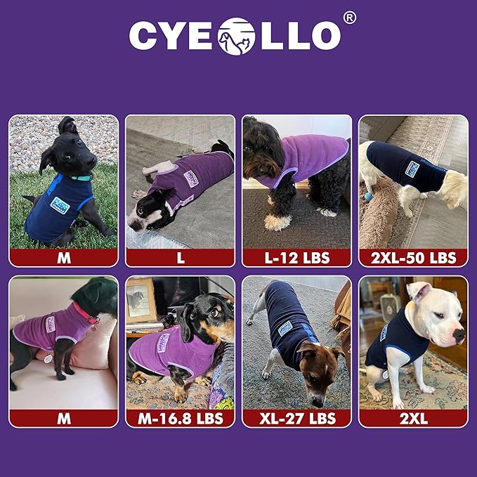 cyeollo Fleece Dog Sweater, Turtleneck Dog Sweatshirt Stretchy Pullover Fleece Vest Warm Winter Fall Clothes for Small Dogs Boy Pet Apparel, Navy Blue M