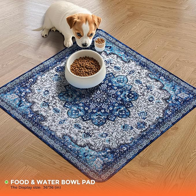 Hompet 2 Pack Super Absorbent Dog Door Mat for Muddy Paws, Washable Pee Pads for Dogs, Reusable Puppy Training Pads, Quick Dry Non-Slip Pet Entryway Rug, Leak-Proof Potty Pad for Indoor Floors 54x54