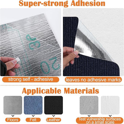 Cat Scratch Furniture Protector - 40" x 17" Trimmable Self-Adhesive Cats Claws Scratch Pads, DIY Cat Climbing Couch Protector for Scratch Post Cat Tree Replacement Indoor (Dark Blue)